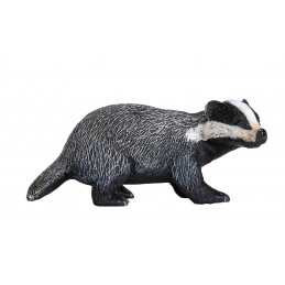 Figura de juguete de tejón realista pintada a mano de la colección Mojo.