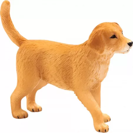 Figura realista de cachorro Golden Retriever de Mojo pintada a mano para coleccionistas.