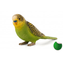 Periquito verde | Modelo 7x4x2 cm con patrón estriado