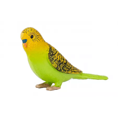 Periquito verde | Modelo 7x4x2 cm con patrón estriado