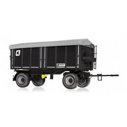 Remolque agrícola Kröger HKD 302 negro a escala 1:32 con chasis de zinc para coleccionistas.