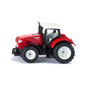 Tractor de juguete Mauly X540 rojo con neumáticos de goma y cabina desmontable.