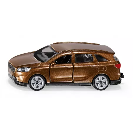 Coche de juguete Kia Sorento en miniatura de metal y plástico con puertas que se abren