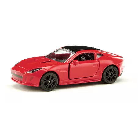 Coche de juguete Jaguar F-Type R en miniatura de metal con puertas que se abren.