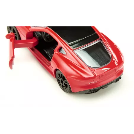 Coche de juguete Jaguar F-Type R en miniatura de metal con puertas que se abren.