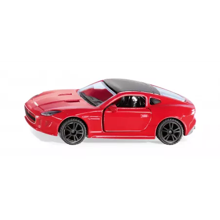 Coche de juguete Jaguar F-Type R en miniatura de metal con puertas que se abren.