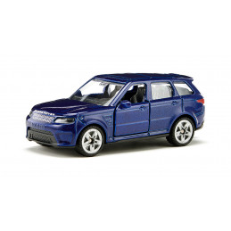 Coche de juguete Range Rover de metal con puertas abatibles y enganche de remolque.