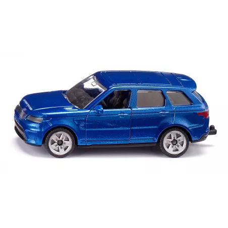 Coche de juguete Range Rover de metal con puertas abatibles y enganche de remolque.