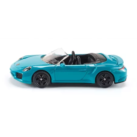 Coche de juguete Porsche 911 Turbo S Cabriolet en miniatura de metal y plástico detallado.