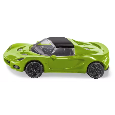 Miniatura de coche Lotus Elise de juguete fabricado en metal y plástico con detalles realistas.
