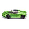 Miniatura de coche Lotus Elise de juguete fabricado en metal y plástico con detalles realistas.