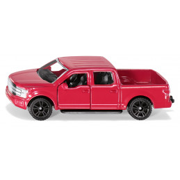 Miniatura de metal Ford F150 con puertas abatibles y enganche de acoplamiento.