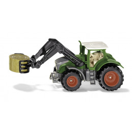 Tractor de juguete Fendt con pinzas para pacas de metal y plástico