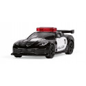 Coche de juguete Chevrolet Corvette ZR1 de policía en miniatura de metal y plástico.