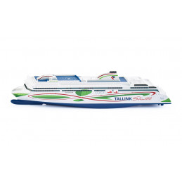 Maqueta detallada a escala 1:1000 del ferry Tallink Megastar, fabricada en metal y plástico.