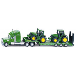 Camion con remolque con dos tractores John Deere