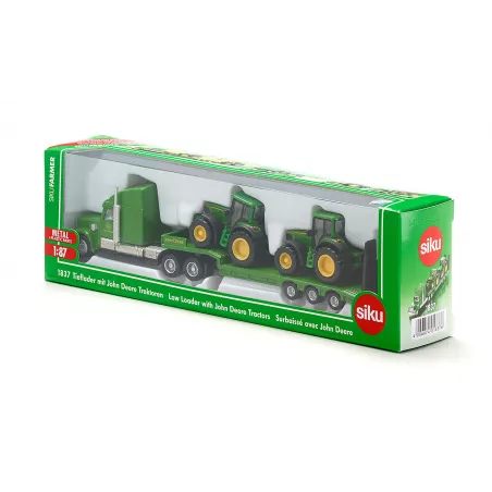 Camion con remolque con dos tractores John Deere