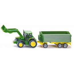 Tractor John Deere con remolque