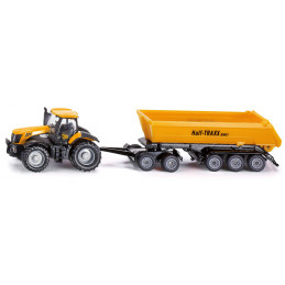 Tractor JCB con remolque banera - escala 1:87