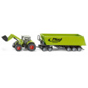 Tractor Claas con remolque Fliegl