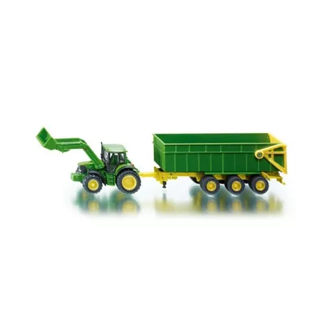 Tractor John Deere con remolque