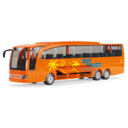 Autocar Mercedes-Benz Travego a escala 1:50 de Siku, miniatura de juguete en metal y plástico.