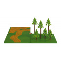 Set forestal modular SIKUWORLD con árboles y caminos de juguete de alta calidad.