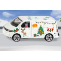 Juguete miniatura VW T5 Muñeco de nieve de metal y plástico con acoplamiento