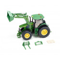Tractor de juguete John Deere 7310R con pala frontal y control Bluetooth a escala 1:32.