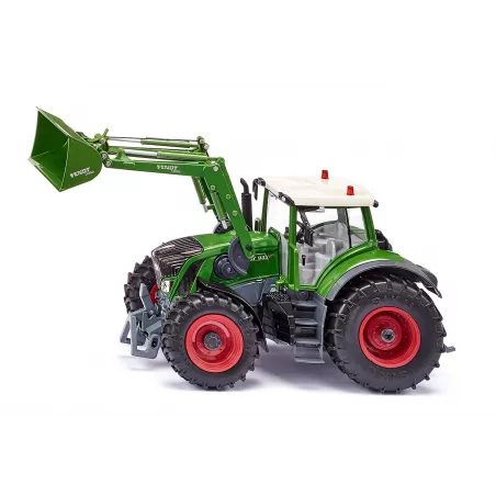 Tractor de juguete Fendt 933 Vario Bluetooth a escala 1:32 con pala y cargador frontal.