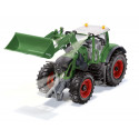 Tractor de juguete Fendt 933 Vario Bluetooth a escala 1:32 con pala y cargador frontal.