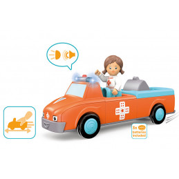 Ambulancia de juguete Amby y figura Anna de Toddys por Siku con sistema Click and Play.