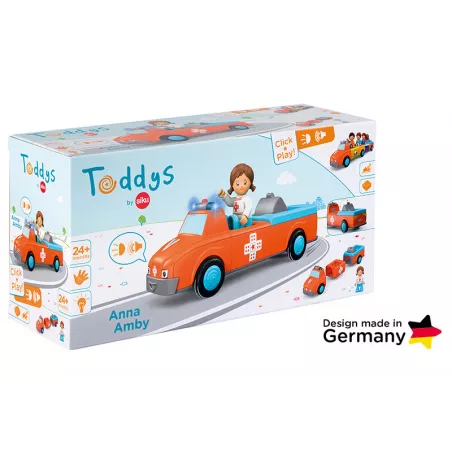 Ambulancia de juguete Amby y figura Anna de Toddys por Siku con sistema Click and Play.