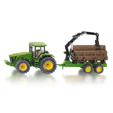 Tractor John Deere 8430 con remolque forestal