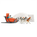Set Expedición a la Antártida schleich WILD LIFE con iglú, trineo de huskies y figura de guardabosques.