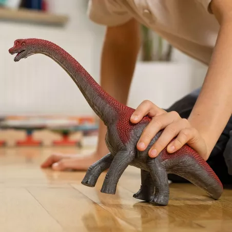 Figura de juguete de braquiosaurio realista de Schleich para juego educativo infantil.