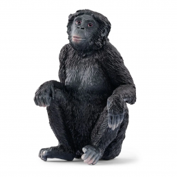 Figura realista de bonobo hembra de juguete marca Schleich para coleccionistas y niños.