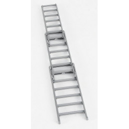 Escalera de juguete a escala 1:16 de plástico resistente para dioramas y escenarios de construcción.