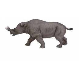 Figura detallada y realista de Brontotherium, herbívoro prehistórico de colección para paleontología.