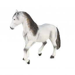 Figura de semental andaluz blanco de juguete marca Mojo con detalles realistas