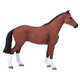 Figura realista de caballo holandés de juguete marca Mojo pintada a mano.