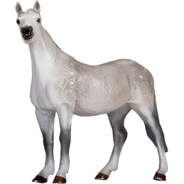 Figura decorativa realista de caballo Orlov trotón con detalles anatómicos de alta calidad.