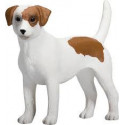 Figura realista de perro Jack Russell Terrier de la marca Mojo en postura alerta para coleccionistas.