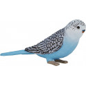 Figura decorativa de periquito azul con diseño realista y detallado para decoración de interiores.