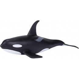 Figura detallada de orca macho de juguete de 21 cm para juego educativo y colección.