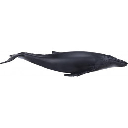 Figura detallada de ballena jorobada de juguete para coleccionistas y juego educativo infantil.