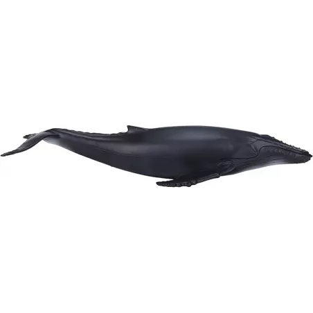 Figura detallada de ballena jorobada de juguete para coleccionistas y juego educativo infantil.