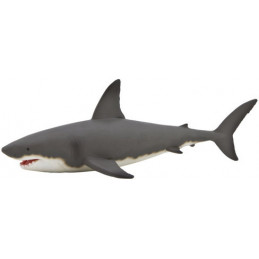 Figura de juguete realista de tiburón gran blanco para coleccionistas y juego educativo infantil.