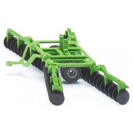 Grada de disco Siku escala 1:32, réplica de juguete agrícola en metal y plástico para tractores en miniatura.