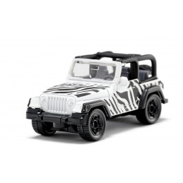 Jeep Wrangler Safari de juguete Siku, miniatura metálica todoterreno con ruedas grandes y enganche.